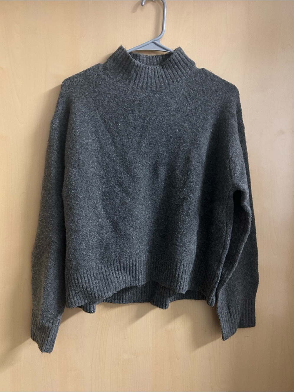 Uniqlo Dark Charcoal Mock Neck Sweater